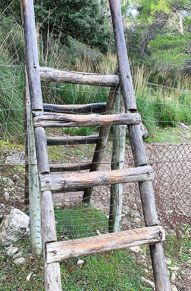 Kletterparie zum Einstieg in die Wanderung